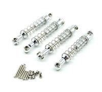 QOAKSDY RC Auto Stoßdämpfer Für WPL C14 C24 C34 Für MN D90 Für MN99S 1/12 RC-Autoteile 4-teiliger Metallstoßdämpfer Für Federdämpfer Mit Schraubensatz(Silver)