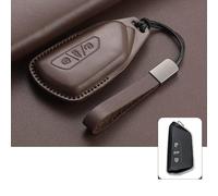 QPDDFG Autoschlüssel Hülle für Skoda Enyaq iV 2020 2021 2022 2023 2024 2025, Schlüsselgehäuse Schlüsselhülle Cover Kratzfestes SchlüsselanhängerAbdeckung Schlüssel Schutz Gehäuse,B Brown