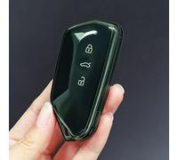 QPDDFG Autoschlüssel Hülle für VW Multivan T7 2020-2025, Schlüsselgehäuse Schlüsselhülle Cover Kratzfestes SchlüsselanhängerAbdeckung Schlüssel Schutz Gehäuse,D Transparent Green