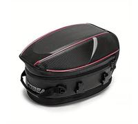 QQLADY Hecktasche Motorrad für Aprilia SR GT 125 und 200, Motorrad Rücksitztasche, Wasserdicht Erweiterbar Sozius Gepäcktasche, Große Kapazität Motorrad Hecktasche Zubehör,A Black+Red