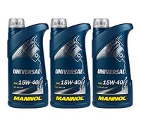 QR-Parts Set 85447034 MN7405-1 3x1 Liter Original MANNOL Motoröl Universal 15W-40 API SN/CH-4 Engine Oil Öl
