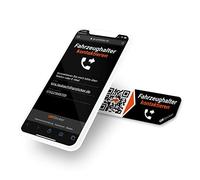 QRSticker Fahrzeughalter kontaktieren Aufkleber für Ihr Fahrzeug, Fahrzeugflotten, Mietwagen, Kontaktdaten hinterlegen für Versicherungen, Schäden, Unfälle, mit Smartphone App (XS, 16 Sticker)