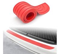 QSJKLC Anti-Kratz Heckstoßstangenschutz, Für KIA Sportage 2017-2023 Stoßstangenschutz aus Gummi, Schwellerschutz für den Kofferraum, Kratzfest und Abriebfest.,C/Red-104x9cm