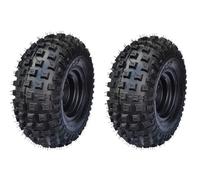 Quad ATV Komplettrad Set 2x 16x8-7 Reifen Noppen schwarz 3-Loch Links Rechts neu