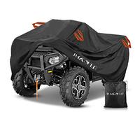 Quad ATV Plane HAYCOVER Fahrzeugabdeckung ATV Schutzhülle 210D Reversible Fabric Winterfest Staub Regen UV Schutz Schwarz mit Silber 256 x 110 x 120 cm
