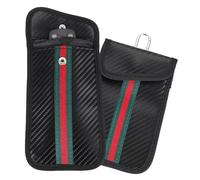 QUARKZMAN 2.9x5.3 Zoll Faraday Tasche Für Autoschlüssel RFID 5G Keyless Entry Fob Schutz Diebstahlsignal Blocker Tasche Für Signalblockierung Privatsphärenschutz (Packung Mit 2, Schwarz)