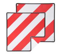 QUARKZMAN Warntafel Italien Spanien Portugal, 3in1 Reflektierenden Warnschild Fahrradträger 50 x 50 cm Heckträger Rostfrei Aluminium Blech Typengenehmigung mit Ösen für Wohnmobil Wohnwagen