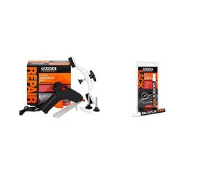QUIXX 20449 Dellen Reparatur-Set | Auto Dellen Reparatur | Dellen Zieher | Dellen Entferner | Delle ausbeulen & QUIXX Lack Reparatur-Stift für extrem tiefe, breite Kratzer und Steinschläge | Lackstift