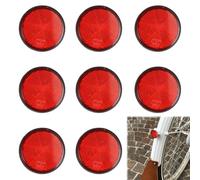 Quvxzy 8 Stück Rückstrahler Rund,Reflektor Anhänger,Katzenaugen Reflektoren,Rückstrahler Anhänger,58mm Rückstrahler Rund, Anschraubbar Orange Seitenstrahler Anhänger Reflektor Für Pkw LKW Wohnwagen