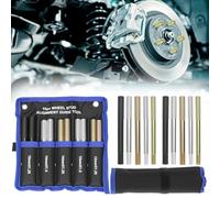 QWORK® 10 Stück Radmontagehilfe Set, M12 x 1.25, M12 x 1.5, M14 x 1.25, M14 x 1.5, M15 x 1.25 Edelstahl Reifenmontage Werkzeug für Kfz Radwechsel