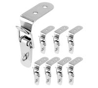 QWORK® 8 Stück Robuster Spannverschluss 72 x 24 mm, Eckbefestigung Schnappverschluss Sicherer Verschluss für Kistenverschluss und Anhänger Bordwandverschluss