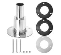 QWORK® Rumpf Auspuff aus Edelstahl 316 Durch für 24mm Abgasschlauch, für Standheizung Abgasrohr für LKW, Boot, Auto