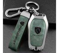 QYPLKJHG Autoschlüssel Hülle für Peugeot 508 2018-2023, Schlüsselhülle Schlüsselgehäuse Leder Schutzhülle mit Schlüsselanhänger Schlüsselcover Schlüsselbox Auto Zubehör,A-2