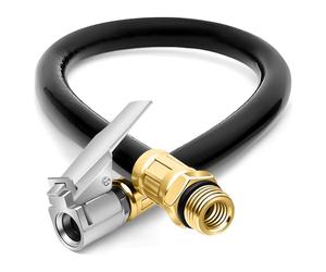 QZKJQDD 2 Stück Reifenfüller Schlauch, Ventilverlängerung Set, 38CM Reifenfüllschlauch, Autoventil Adapter, Reifenfüller Geeicht, Ersatzschlauch für Luftpumpe, Für Auto, Fahrrad, Motorrad (Stil 1)