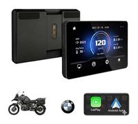 Qzonnect 6,2" Motorrad GPS Navigation Display Alu-Edition für BMW R1200GS R1250GS F800 F900 S1000XR, Kabelloses CarPlay & Android Auto, Voll-Aluminium Gehäuse für Optimale Kühlung, IP67 Wasserdicht