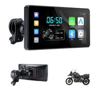 Qzonnect 6" Motorrad Wireless CarPlay Display IP67 Android Auto Navi | 800 Nits IPS-Touchscreen mit Diebstahlschutz-Schnellverschluss. Bluetooth 5.0 für Handy-GPS, Musik & Sprachsteuerung.