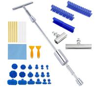 QZQUFJ 34 Stücke Dellen Reparaturset Auto, Ausbeulwerkzeug, Lösung des Problems der Depressionen, Ausbeulwerkzeug Karosserie, Für die Beseitigung von Dellen im Auto, Türbeulen und Dellen Rausziehen