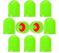 R-timer 10 Stück Reifenventilkappen für Seat Ateca FR Facelift/Cupra Ateca 2017-2024, Verhindern Autozubehör Radventil Staubschutzkappen Ersatzteile Reifenteile,Green