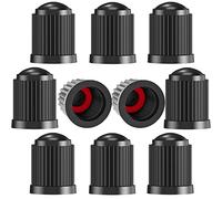 R-timer 10 Stück Reifenventilkappen für Smart 451 Brabus Smart 453, Verhindern Autozubehör Radventil Staubschutzkappen Ersatzteile Reifenteile,Black
