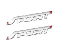 R-timer 2 Stück 3D Emblem Aufkleber Passend für VW Golf 4 mk5 Passat b8 b5 VW Sharan Polo 6R Tiguan Rline,Karosseriedekor Waschstraßenfest Sportliche Optik Lackschutz,Silver