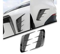 R-timer 2 Stück Kotflügel Aufkleber für Porsche Taycan Cross/Sport Turismo 2020-2026, Auto Seiten Luftauslass Cover, Sport Design Kiemen Dekoration, Carbon Optik Exterior Zubehör,Black