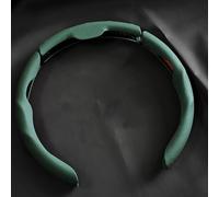 R-timer 3 Stück Segmentierte Lenkradhülle für Ford Tourneo Courier 2024 2025, Sportlicher Lenkradbezug Carbon Optik Schutzhülle Rutschfester Griff Komfort aus Leder,Green