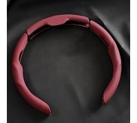 R-timer 3 Stück Segmentierte Lenkradhülle für Ford Tourneo Courier 2024 2025, Sportlicher Lenkradbezug Carbon Optik Schutzhülle Rutschfester Griff Komfort aus Leder,Red