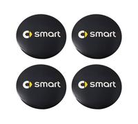 R-timer 4 Stück Radnabenabdeckung Aufkleber für Smart EQ fortwo (C453) 2018-2019, Logo Radnabenkappen Zentralabdeckung Abzeichen Staubdicht Wasserdicht,C 56mm
