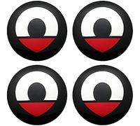 R-timer 4 Stück Radnabenabdeckung Aufkleber für Smart EQ fortwo (C453) 2020-, Logo Radnabenkappen Zentralabdeckung Abzeichen Staubdicht Wasserdicht,B 56mm