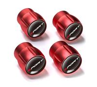R-timer 4Pcs Aluminium-Reifenventilkappen für Skoda S Logo Octavia Fabia 2 Superb 2 Kamiq VRS VII Kodiaq, Auto-Reifen,Wasserdicht,Metall Autoventil Kappe mit Gummiringdichtung,Red