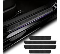 R-timer Auto Einstiegsleisten Schutzfolie für Ford Transit/Tourneo Custom 2026 2025 2024-2013, 4 Stück Carbon Fiber Türschweller Aufkleber Kratzschutz Wasserdicht Lackschutzfolie Zubehör