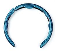 R-timer Lenkradhülle für Abarth 500 500L 500X Bravo 2022, Segmentiertes Design, Carbon-Optik Auto Lenkradbezug, Sportlich Anti-Rutsch Schutzhülle,Blue