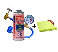 R12/R134a FreezeEco 3-in-1-Kit Ersatz-Kältemittel R12/R134a + Schlauch + Mikrofa