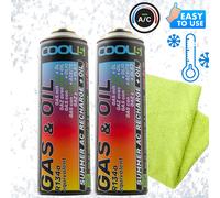 R12/R134a Kältemittel-Kit 2x 2 in 1 für Klimaanlagen Cool5 Ersatz R12/R134a + Mi
