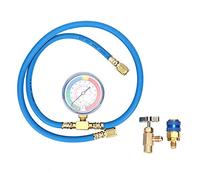 R134A Kältemittel Nachfüllleitung mit Manometer | Druckmessgerät für Autoklimaanlage | Kompatibel mit R12/R22 | KG/CM² & PSI Skala | Edelstahlverstärkte Ladelitung