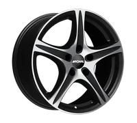 ALUFELGEN RONAL, R56, 8X18 ET30 5X112 66,5, MATTSCHWARZ-FRONTKOPIERT