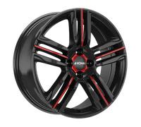 Ronal R57 MCR, 7.5x18 4/100 ET35, schwarz Speiche rot