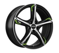 Ronal, R62 Green, 8,5x20 ET50 5x108 76, jetblack-matt-frontkopiert green