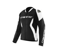 Motorradjacke Leder Frau Dainese RACING 5 Black/White