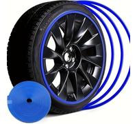 Radaufkleber für Felgen,Kompatibel mit Skoda SUV Enyaq iV/Kamiq/Karoq/Kodiaq/Kushaq/Vision/Yeti,Autoteile,blue