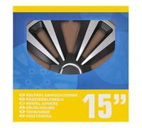 Pro Plus Terra Radblenden-Set 4 Stück im Displaykarton 15 Zoll silber/schwarz 15 Zoll