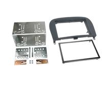Radioblende Set Doppel DIN Autoradio für Mercedes SL R230 2001-2011 Rubber Touch