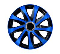 Radkappen 16Zoll 4er DRIFT Extra blau schwarz Universal Stahlfelgen NRM