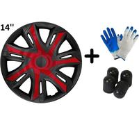 Radkappen Radzierblenden Bicolor Satz 4x Claret Schwarz NRM 14" N-Power | 3658