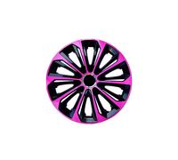 Radkappen Radzierblenden Radblenden 4 Stück Komplettset Rosa/Schwarz 15 Zoll