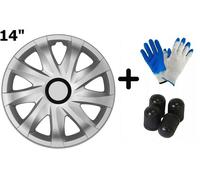 NRM 14" Radkappen Zierleisten Silber 4 PCS Set ABS Auto Autoteile ABS-Kunststoff