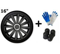 Radkappen Radzierblenden Radblenden 4x Stück Spyder Pro Schwarz 16" 3159