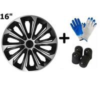 Radkappen Radblenden Radzierblenden 4 Stück Satz Set SD Silber KFZ 16" Zoll