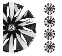 Satz Sparco Radzierblenden Lazio 16-Zoll Schwarz/Silber
