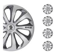 Satz Sparco Radzierblenden Sicilia 16-Zoll Silber/Grau/Karbon